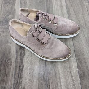 Zara Shoes Vegan Suede Lavender Platform Size 37